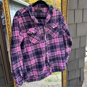 MISHKA FLANNEL BUTTON DOWN SIZE MED